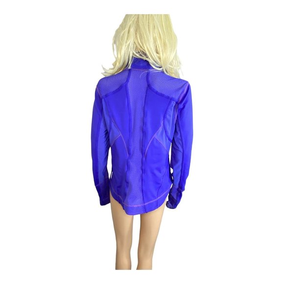 Zella Double Mesh Workout Track Jacket Purple size XL Slimming Cooling - Picture 12 of 16